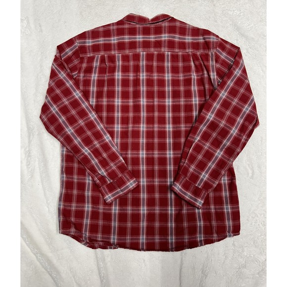 Carhartt Red Plaid Relaxed Fit Long Sleeve Button Down Size Large 103351 608 - Picture 10 of 10
